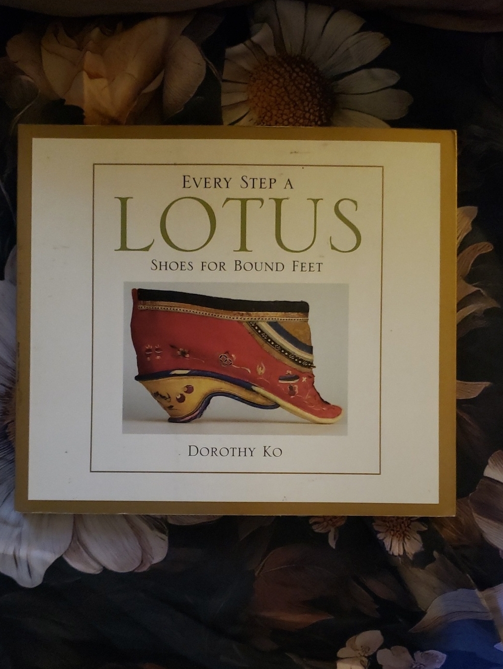 Every Step A Lotus Red Decorative Heel -